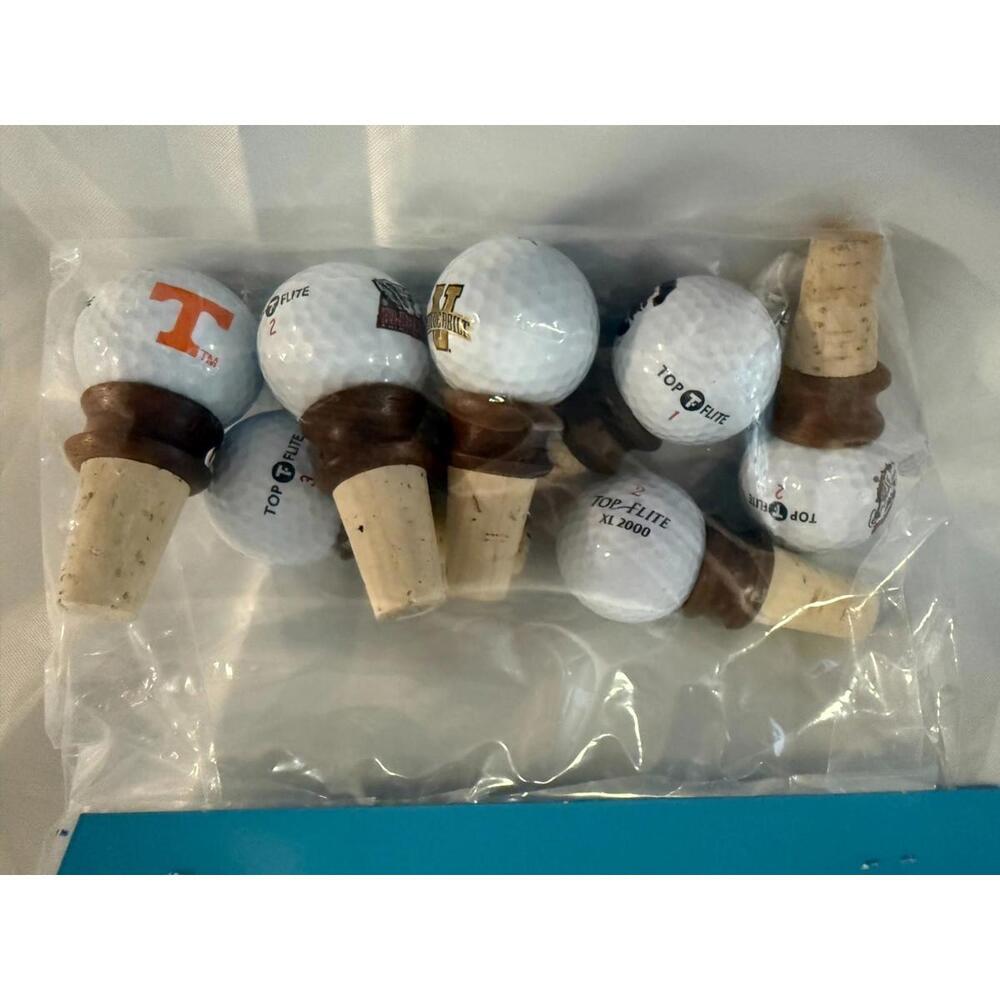 Top Flite Golf Ball Wine Bottle Stoppers - College Teams - College Teams